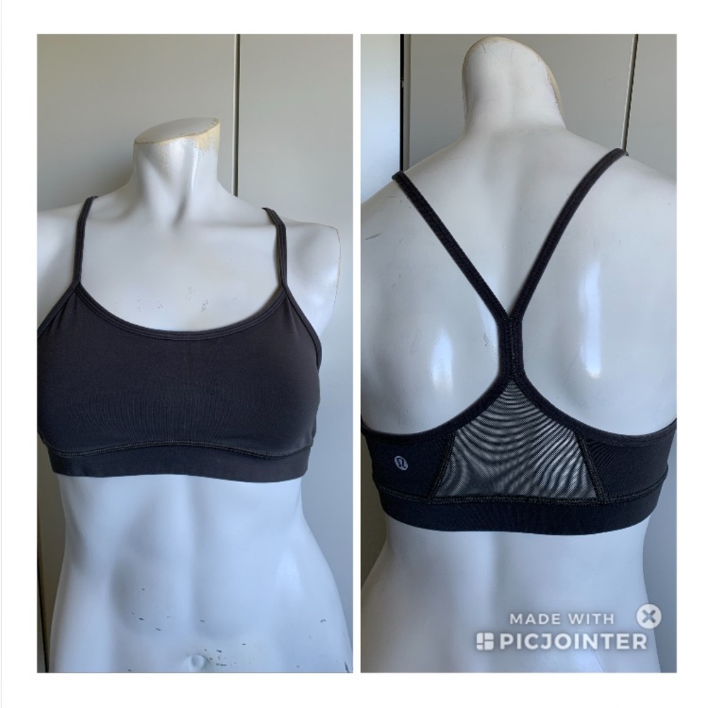 Lululemon Flow Y size small gray pullover Racerback sports bra